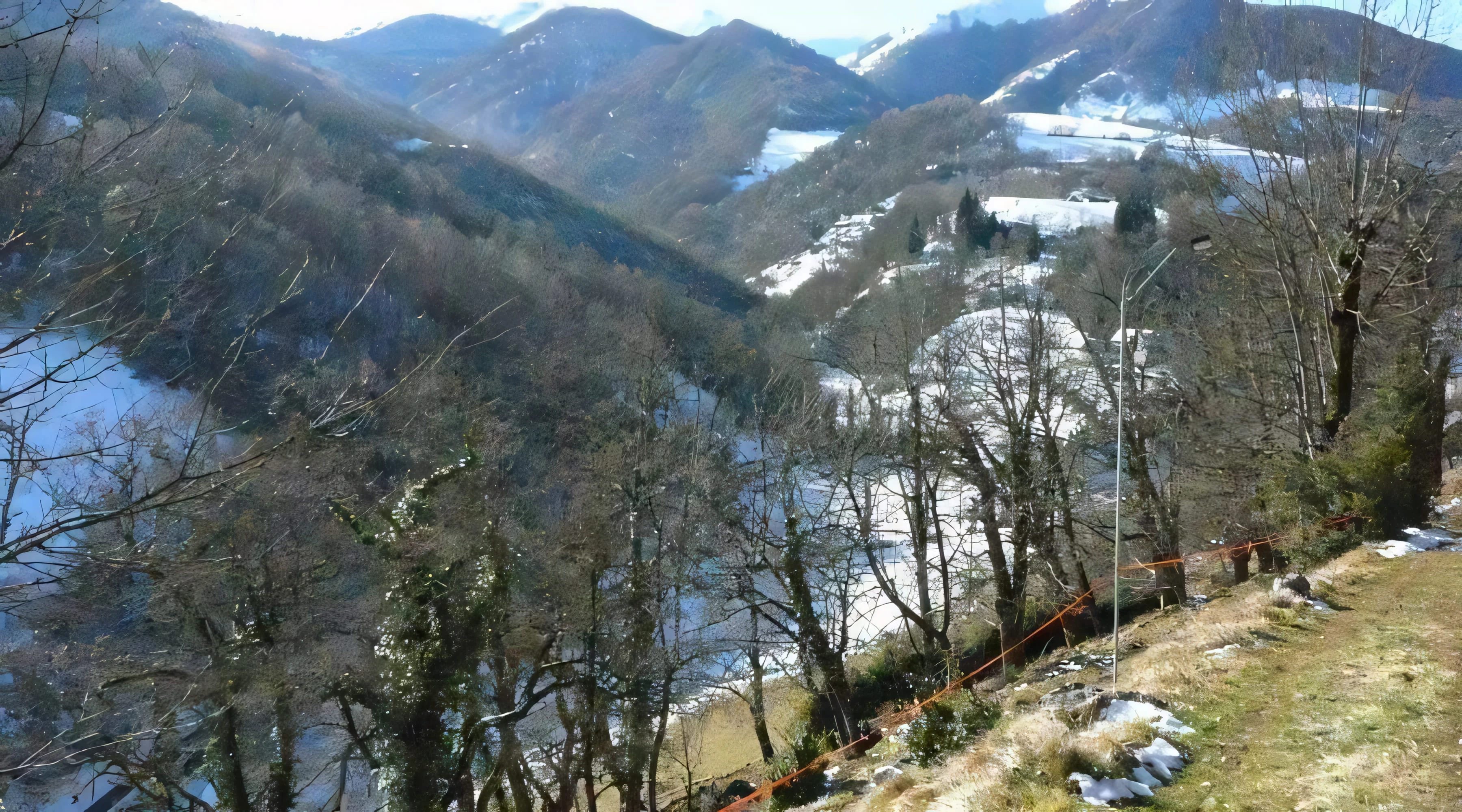 Alentours de la ferme enneigés